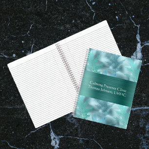 Carnet Psychothérapie ou conseillère Turquoise feuilleté