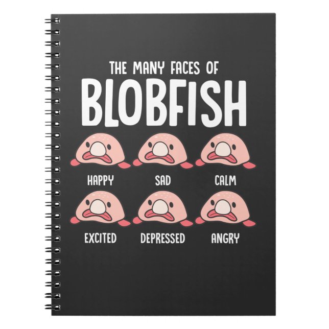 Carnet Psychrolutes Poisson Laide Visage Blobfish Sea cré (Devant)