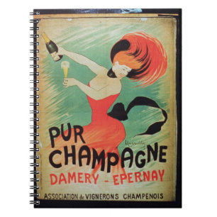 Carnet Publicité par affichage "Pur Champagne", de