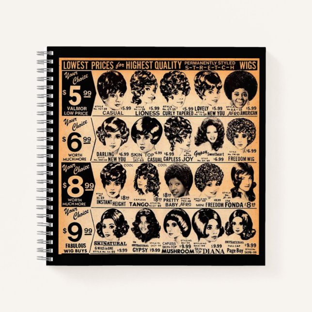 Carnet publicité pour perruque du début des années 1970 (Devant)