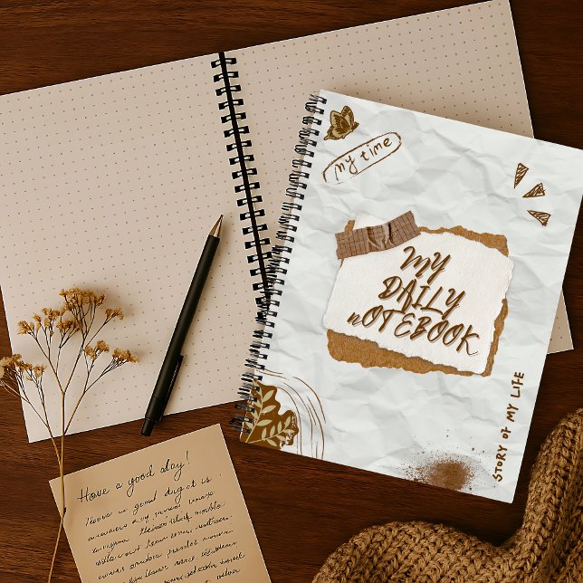 Carnet Puce vintage blanche et Brown (Créateur téléchargé)