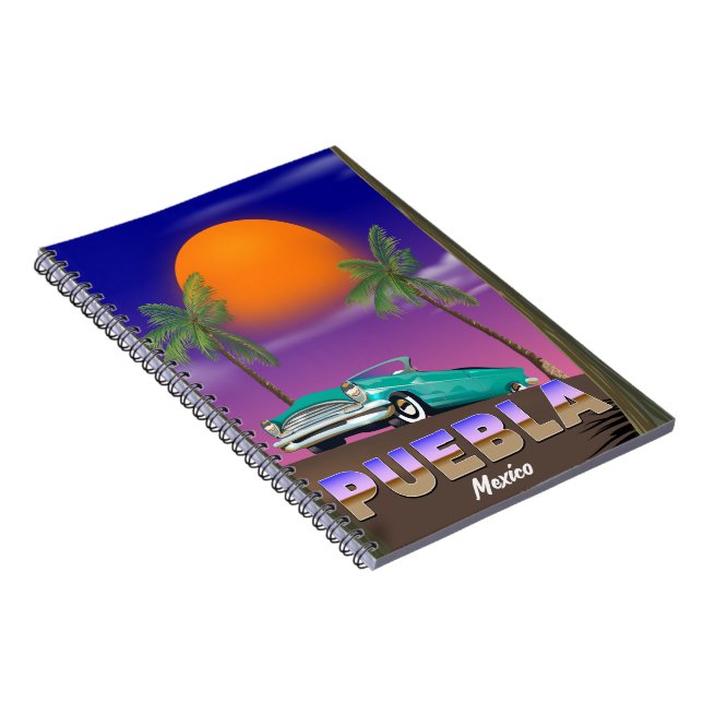 Carnet Puebla Mexique, affiche de vacances (Côté Droit)