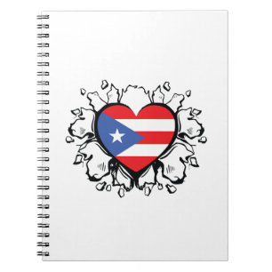 Carnet Puero Rico Flag Boricua Cute Simple