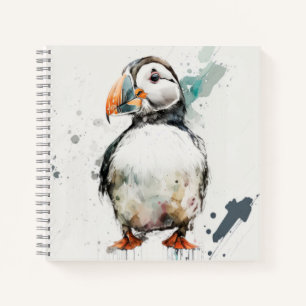 Carnet Puffin Bird Portrait Animal Peinture Faune Gratuit