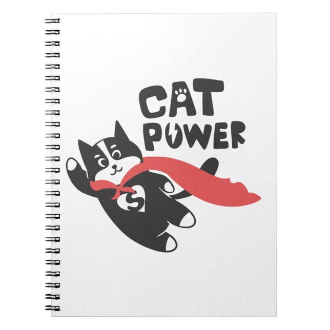 Carnet Puissance du chat - Choisissez la couleur de l'arr (Devant)