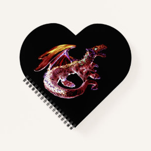 Carnet Puissant Dragon Rouge Inferno Œil Captivant Artist