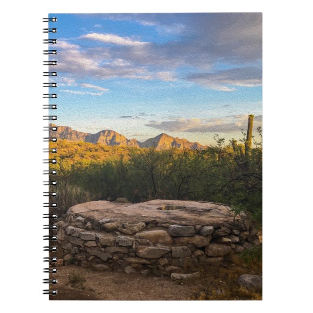 Carnet Puits du désert en pierre rustique (Devant)