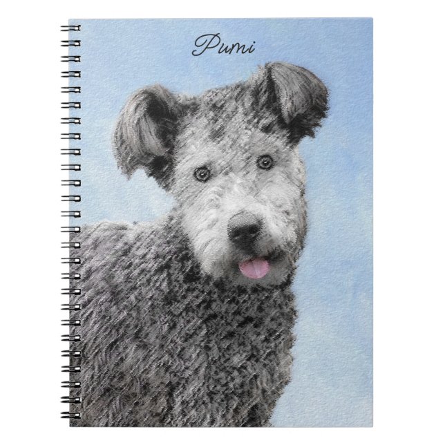 Carnet Pumi Peinture - Cute Original Chien Art (Devant)