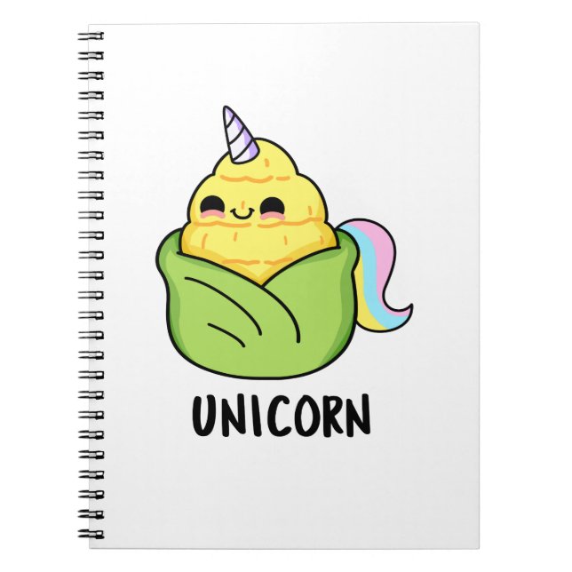 Carnet Pun de bébé corne drôle de licorne  (Devant)