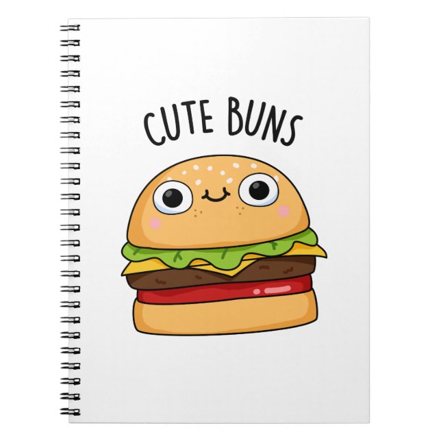 Carnet Pun de burger drôle aux fesses mignonnes  (Devant)