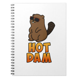 Carnet Pun de castor cool drôle de Hot Dam