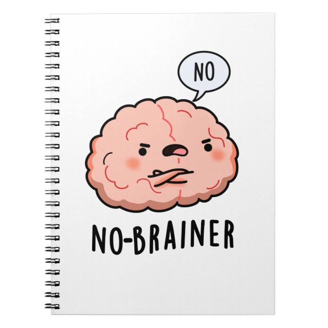 Carnet Pun de cerveau drôle d'anatomie sans cervelle (Devant)
