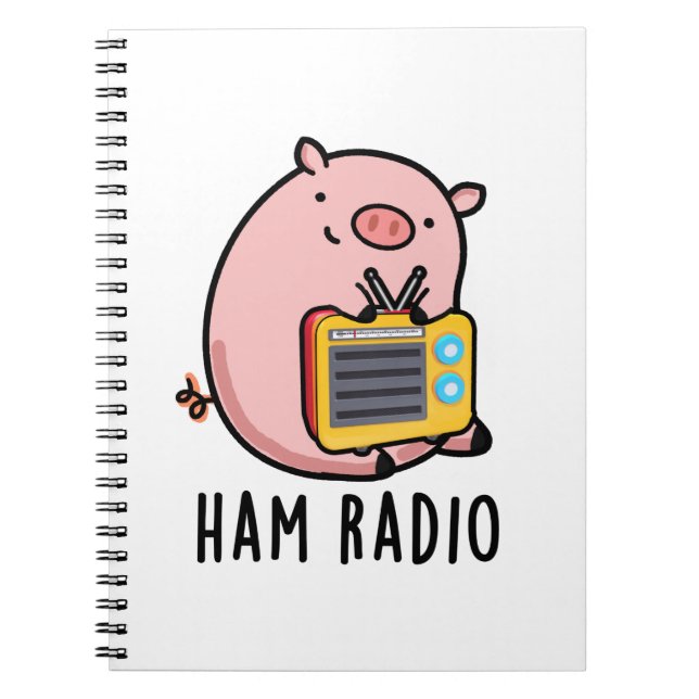 Carnet Pun de cochon drôle de radio amateur  (Devant)
