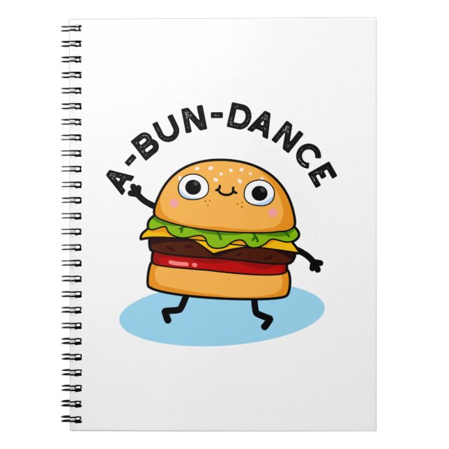 Carnet Pun de danse de burger amusant A-bun-dance (Devant)