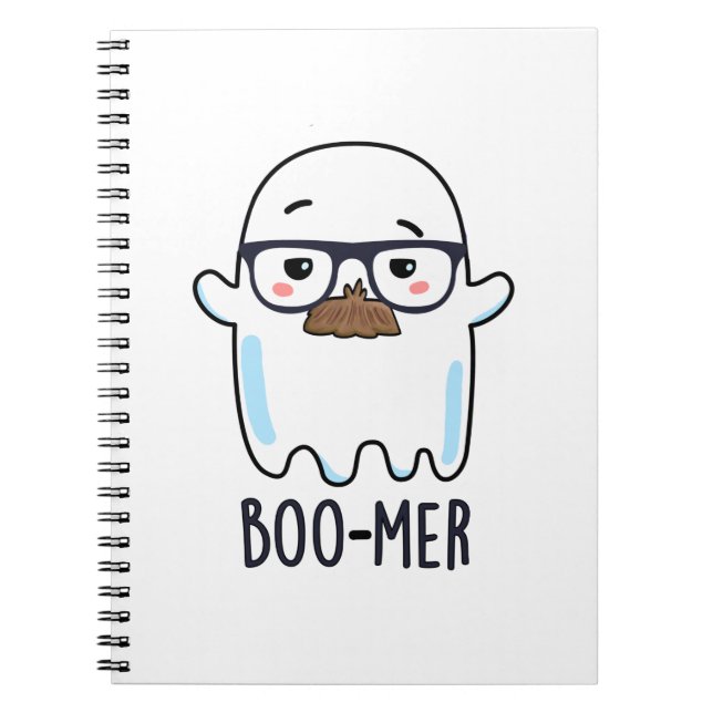 Carnet Pun de fantôme drôle de Boo-mer pour quadragénaire (Devant)