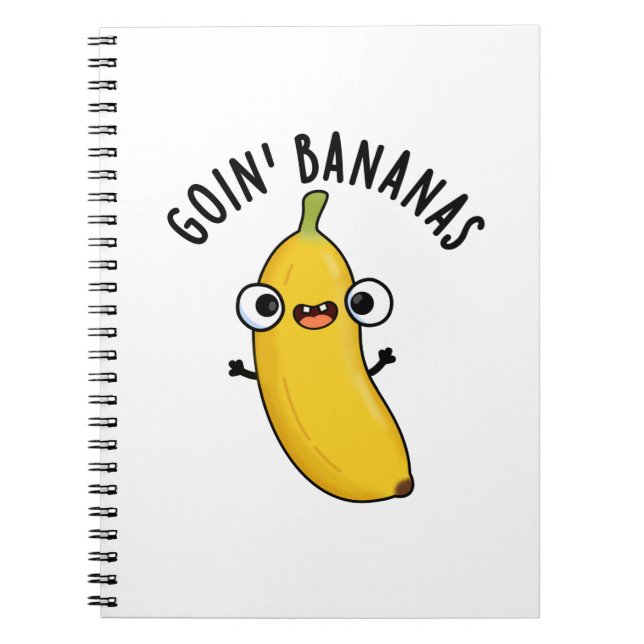 Carnet Pun de fruit amusant Bananes Folles  (Devant)