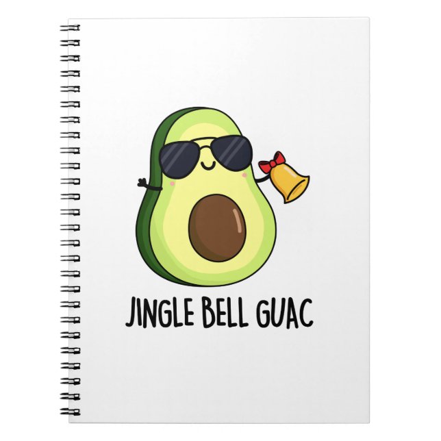 Carnet Pun de guac de cloche de Noël Avocat drôle  (Devant)
