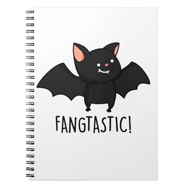 Carnet Pun Fanguastique Drôle Halloween Chauve-souris Noi (Devant)