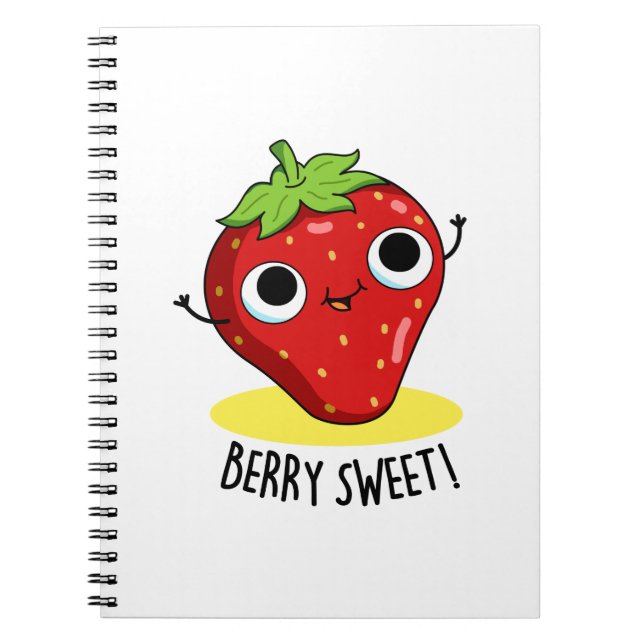 Carnet Pun Fraise Sucré Mignon  (Devant)