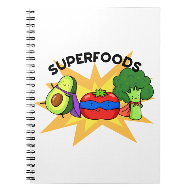 Carnet Pun légume drôle Superfoods  (Devant)
