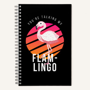 Carnet Punaisie de flamant rose drôle