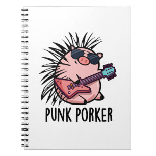 Carnet Punk Porker Drôle Punk Rocker Cochon Calembour