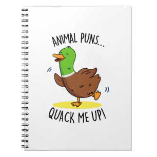 Carnet Puns d'animaux me font caqueter de rire Pun canard