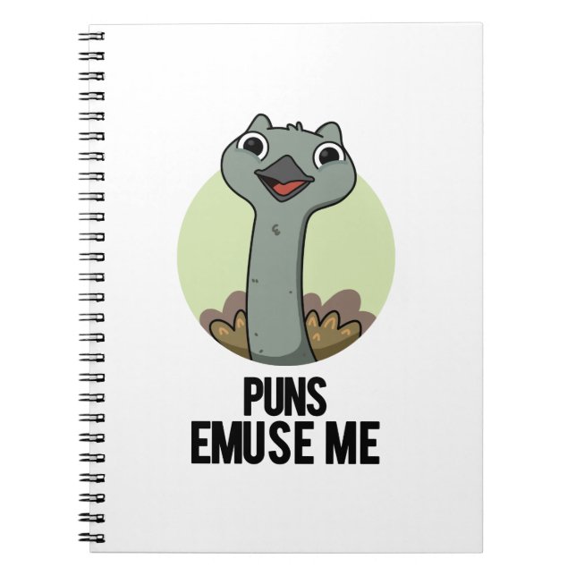 Carnet Puns m'amusent drôle emu pun  (Devant)