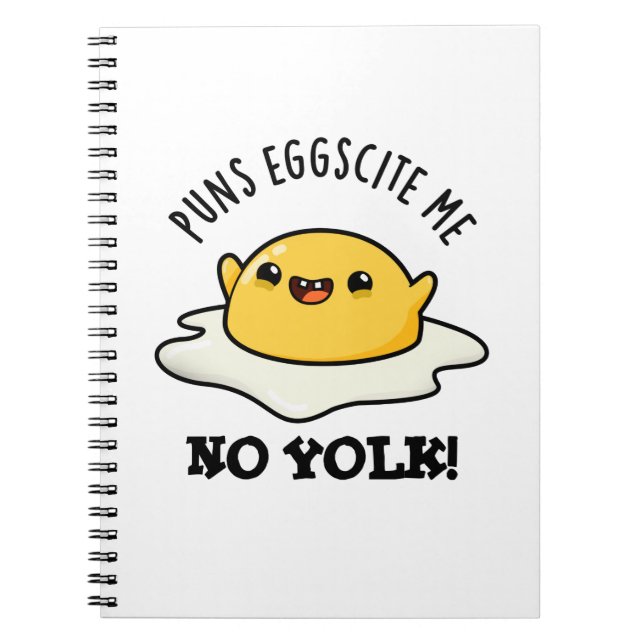 Carnet Puns m'excitent pas de jaune, jeu de mots drôle su (Devant)
