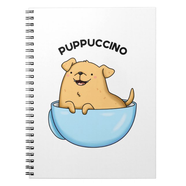 Carnet Pup-puccino Cappuccino Drôle de Pun  (Devant)