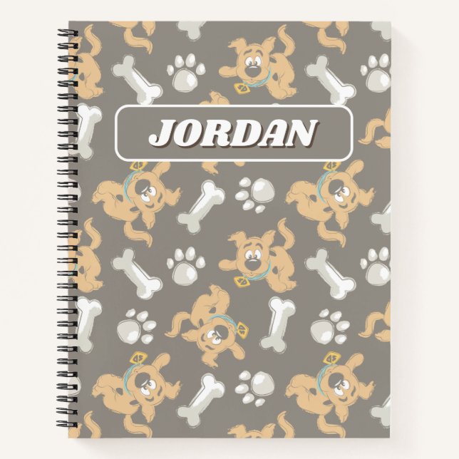 Carnet Puppy Scooby-Doo Bone & Motif Empreinte de patte (Devant)