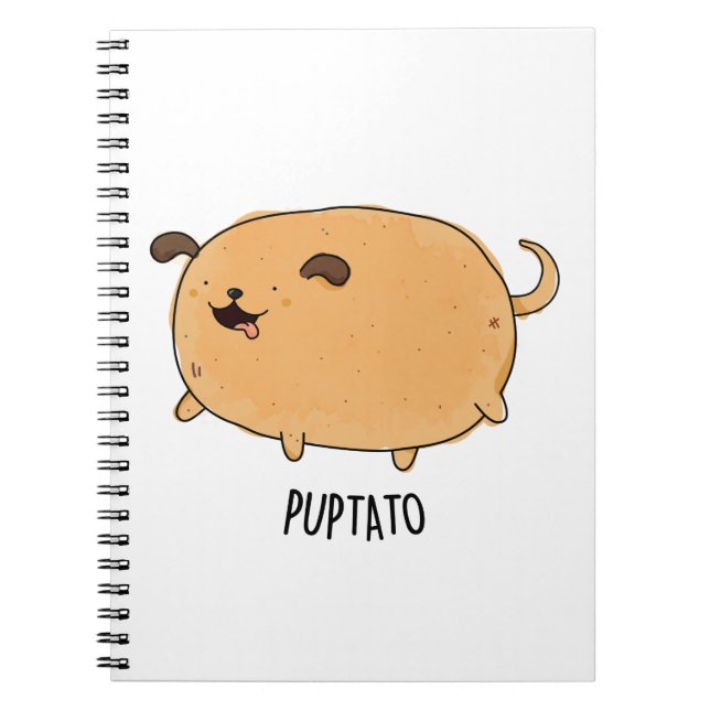 Carnet Puptato Funny Puppy Potato Pun (Devant)