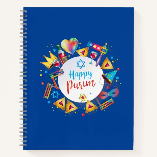 Carnet Purim Festival Juifs cadeaux de vacances Hamantasc (Devant)