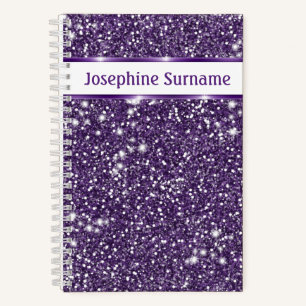 Carnet Purple Abstrait Parties scintillant Look Texture e