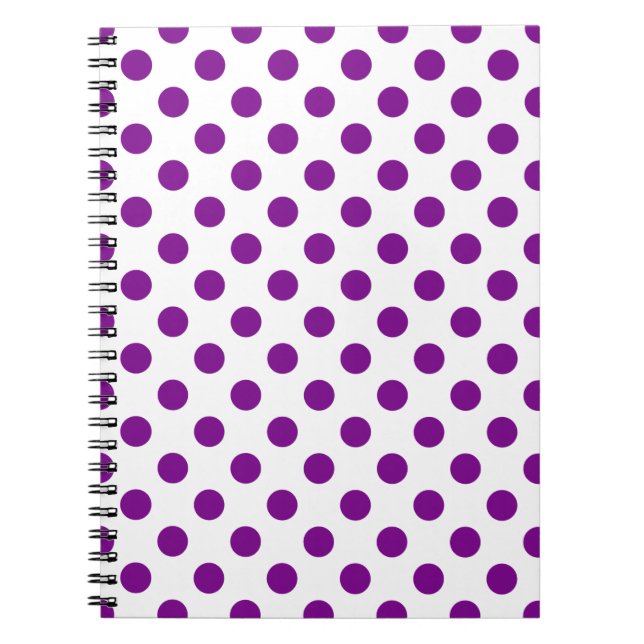 Carnet Purple and white polka dots (Devant)
