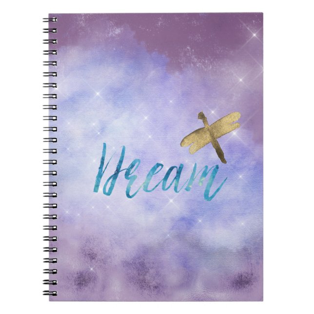 Carnet Purple Aqua Dream Dragonfly (Devant)