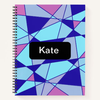 Carnet Purple blue pink triangle abstract