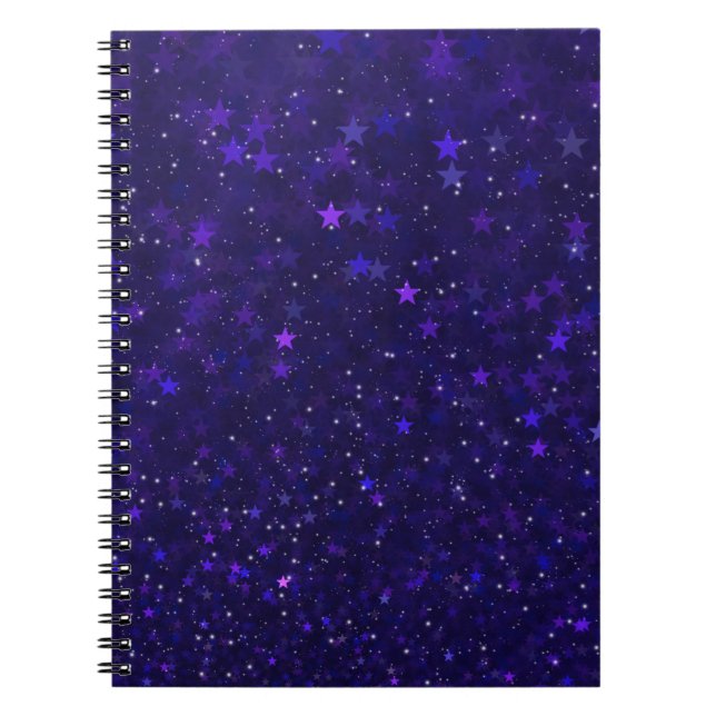 Carnet Purple Bokeh Stars (Devant)