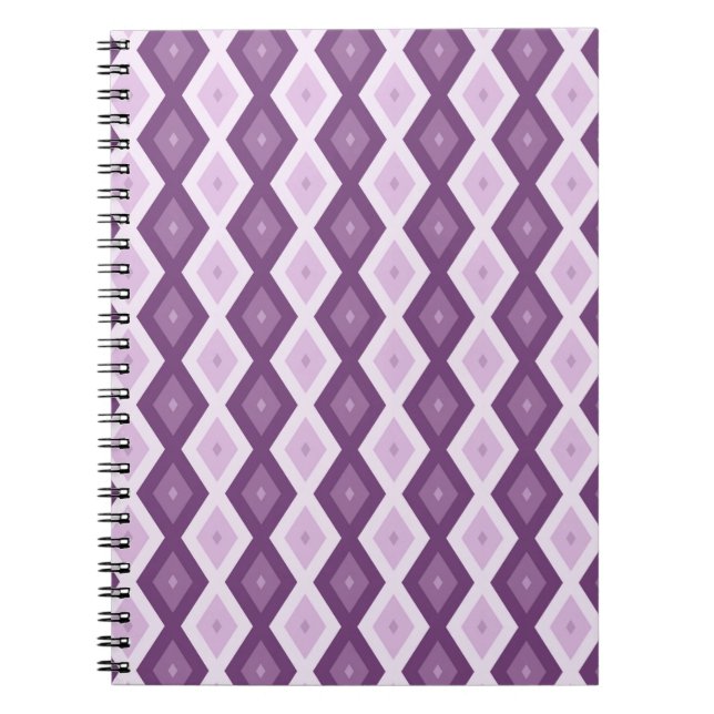 Carnet Purple diamond pattern (Devant)