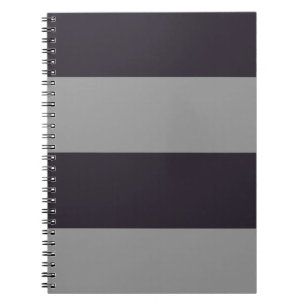 Carnet Purple foncé et gris Simple Extra Wide Stripes