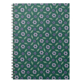 Carnet purple & green floral notebook
