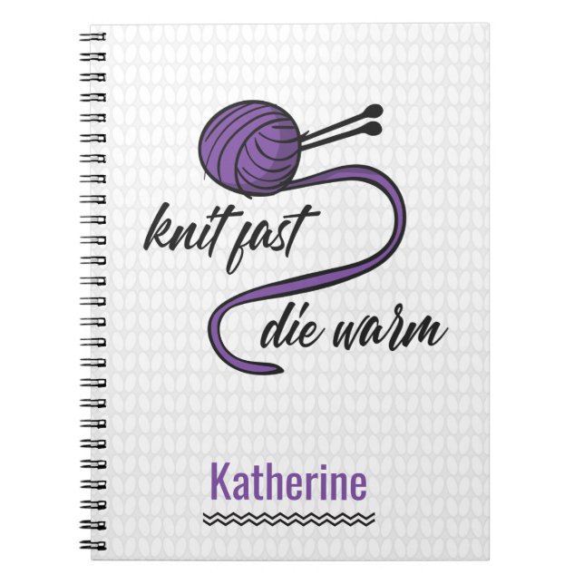 Carnet Purple Knit Fast, Die Warm (Devant)