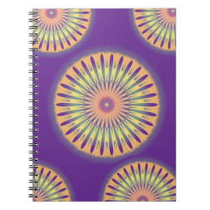 Carnet Purple Orange Jaune Psychédélique Mandala
