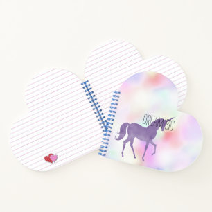 Carnet Purple Unicorn Pink Rainbow