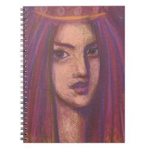 Carnet Purple Voile Est Orientale Portrait Peinture