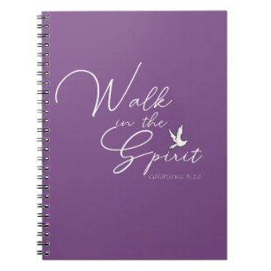 Carnet Purple Walk in the Spirit Bible Verse  