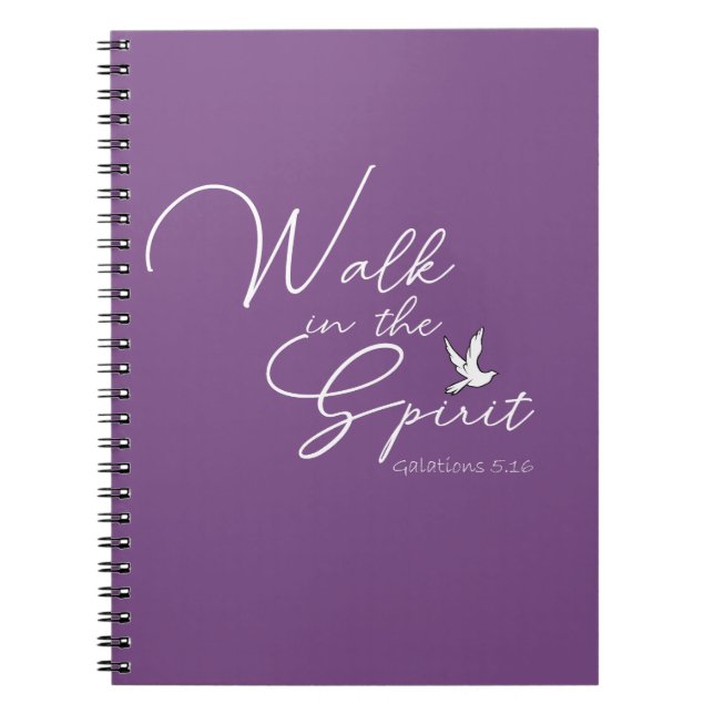 Carnet Purple Walk in the Spirit Bible Verse   (Devant)