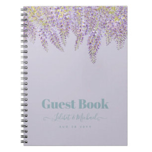 Carnet Purple Wisteria Sage Floral Garden Mariage