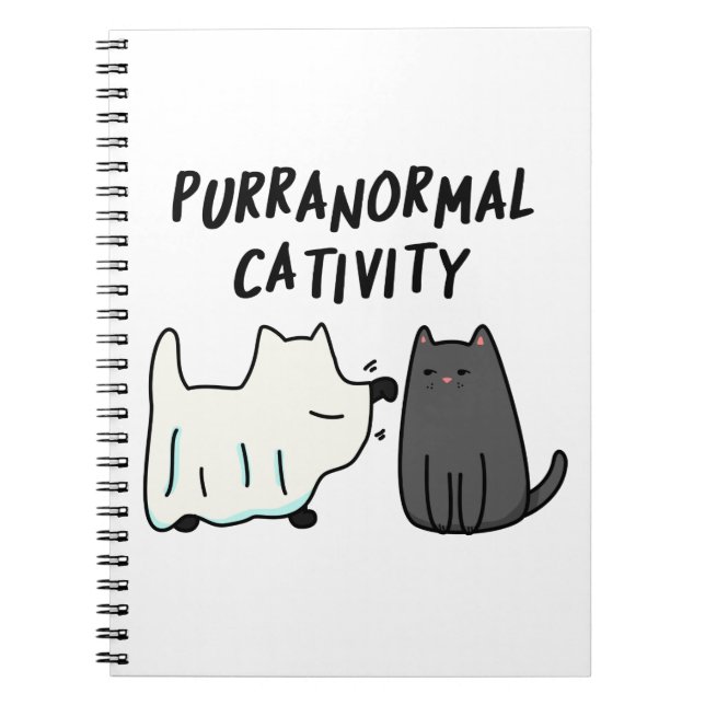 Carnet Purranoral Cativité Funny Halloween Cat Pun (Devant)