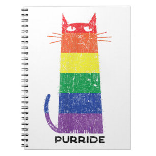 Carnet Purride Shirt LGBT Drôle Gay pride Chat Saying Gra